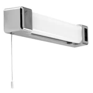 Modern Bathroom Shaver Light With Pull Switch in Chrome