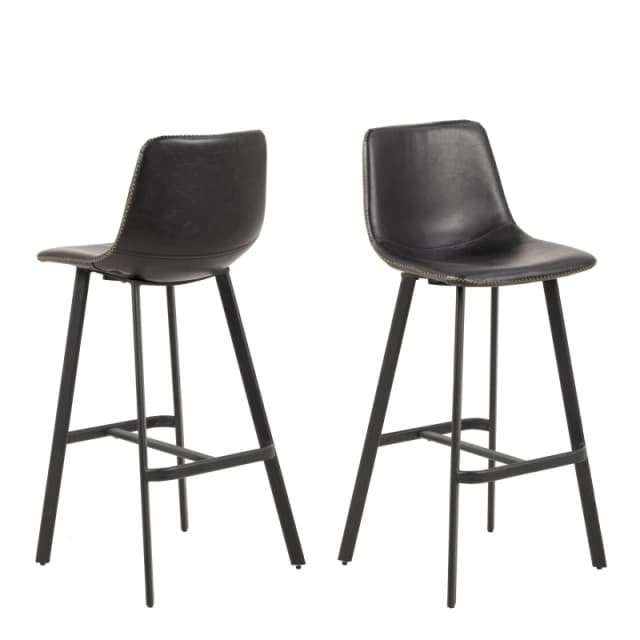 Furniture To Go I Oregon Bar Chair In Black Set Of 2