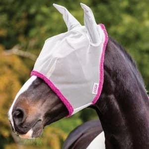 Amigo Fly Mask with Ears - Silver/Purple