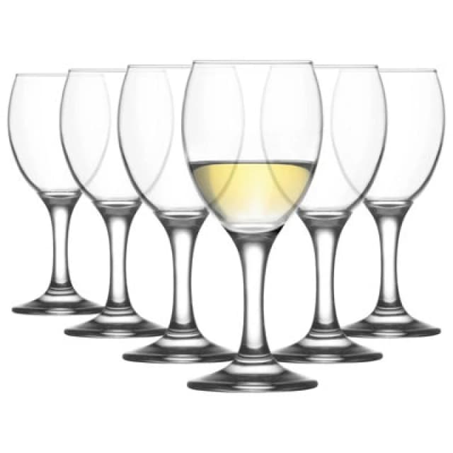 LAV Empire White Wine Glasses - 205ml - Pack of 6 Clear unisex