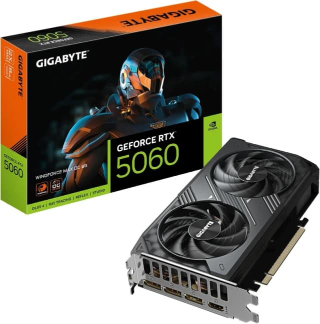 Gigabyte GeForce RTX 5060 8GB WINDFORCE MAX OC Graphics Card 4719331356699