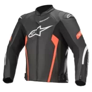 Alpinestars Faster V2 Leather Black Red Fluo 50