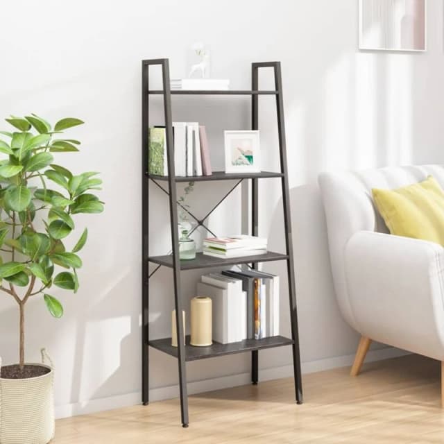 Vidaxl 4-tier Standing Shelf Black 56X35X140 Cm, Black 336366