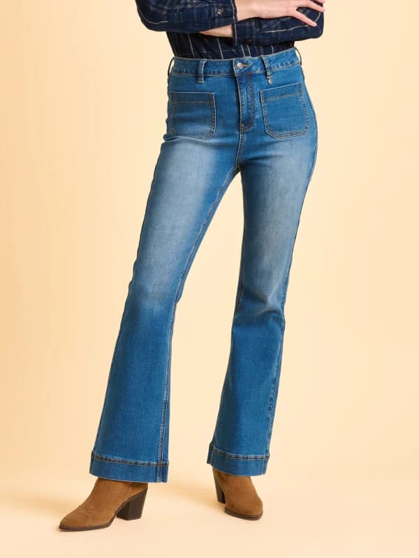 Brakeburn Womens Lumi Jean in Blue Size: 18 Blue Female 18