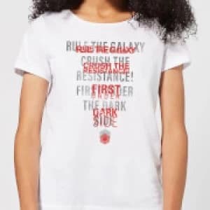 Star Wars Dark Side Echo White Womens T-Shirt - White - 3XL