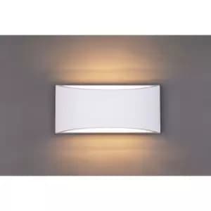 Harper Living White Art Deco Large Plaster Indoor Wall Light (30 x 14 x 10cm) - White