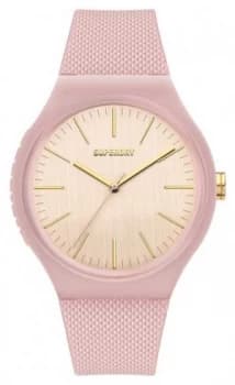Superdry Pale Pink Silicone Soft Touch Silicone Strap Off Watch