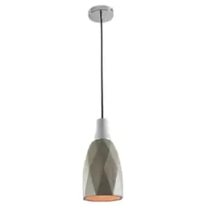 Larissa Lighting - Larissa Naousa Dome Ceiling Pendant Light 1x E27 Concrete