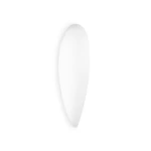 Glass 460Mm Flush Wall Fixture White E27 100W