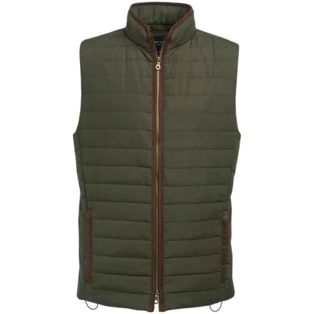 Brook Taverner Brook Taverner Men Tampa Gilet in Olive Size: X-Small Olive XS Male 5063470448364