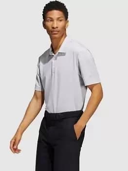 adidas Golf Ottoman Stripe Primegreen Polo - Grey/White Size XL Men