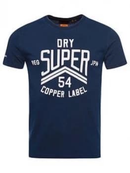 Superdry Copper Label T-Shirt - Blue Size M Men