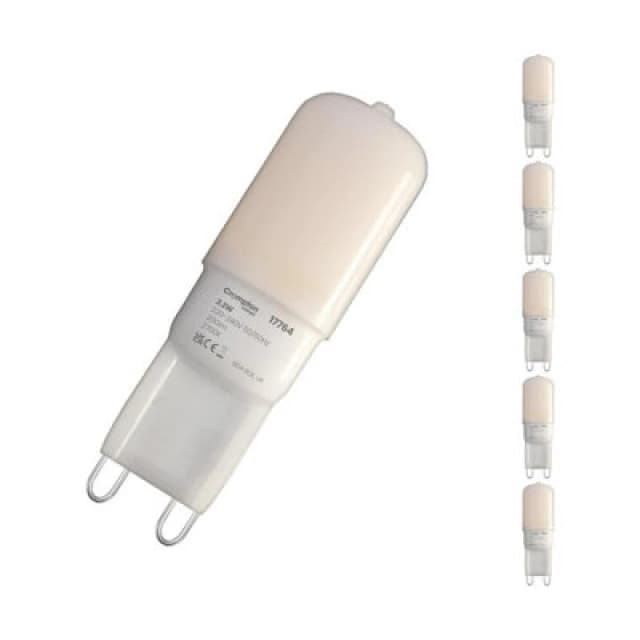 Crompton Lamps LED G9 Capsule Light Bulb 2.2W (18W Eqv) Warm White 2700K Opal