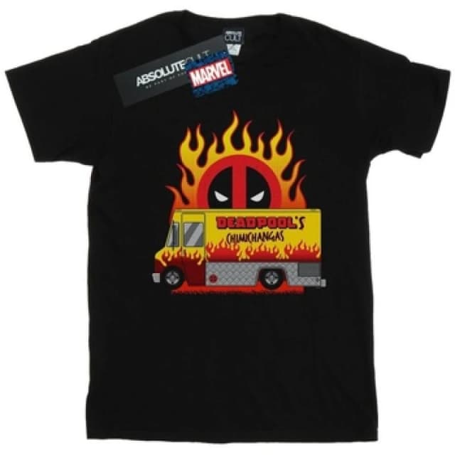 Marvel Deadpool Chimichangas Van T-Shirt Black male
