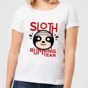 Sloth Running Team Womens T-Shirt - White - 3XL