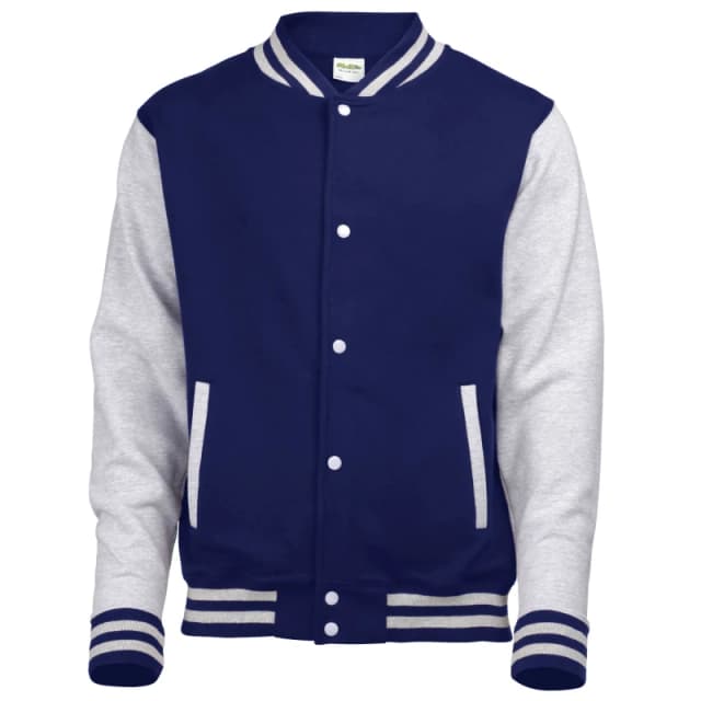 AWDis Varsity Jacket in Navy Size: 12-13 Years Navy Unisex 12-13 Years