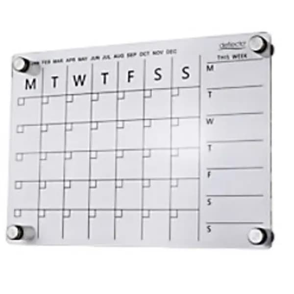 Deflecto Deflecto A3 Acrylic Weekly/Monthly Planner Wall Mounted 420 x 297mm - WPMA3WM WPMA3WM