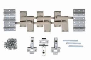 Wickes Toronto Victorian Straight Latch Door Handle Set - Satin Nickel 3 Pairs