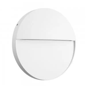 Flush Wall Lamp Large Round, 6W LED, 3000K, 275m, IP54, Sand White