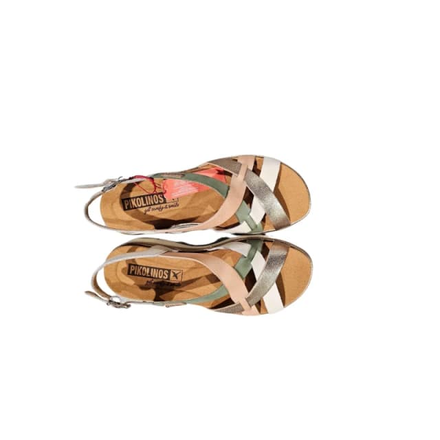 Pikolinos Palma W4N-0650 Leather Womens Slingbacks Sandals - Nata - Size:UK 4-4.5