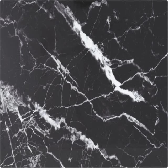 VIDAXL Table Top Black 30x30cm 6mm Tempered Glass with Marble Design vidaXL 8720286056004