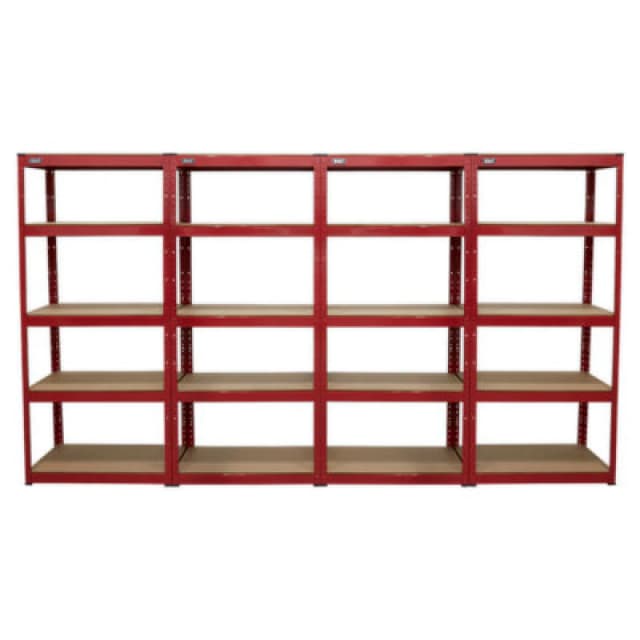Sealey Sealey - AP6150COMBO Racking Unit with 5 Shelves 150kg Capacity Per Level - Set of 4 AP6150COMBO
