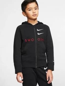 Nike Nsw Older Boys Swoosh Full Zip Hoodie - Black