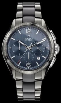 Rado HyperChrome Automatic Chronograph Mens watch - Water-resistant 10 bar (100 m), Plasma high-tech ceramic, blue