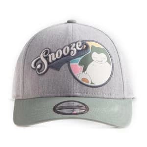 Pokemon - Snolax Snooze Baseball Cap - Grey/Green