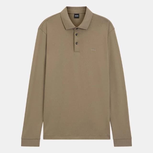 Boss Pado 30 Long Sleeve Polo Shirt Brown male 4XL