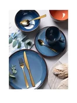 Mason Cash Reactive Blue Set Of 4 Dinner Plates