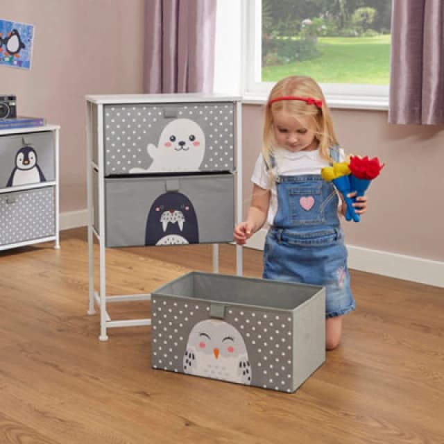 Liberty House Toys Arctic 3 Drawer Storage Chest Grey unisex