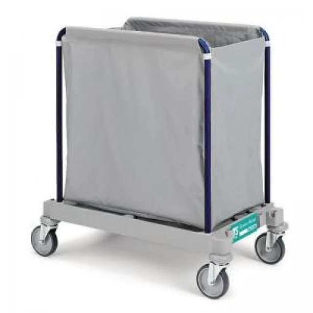 Side Opening Steel Laundry Trolley With Plastic Coated Bags - 200 Litres - Without Lid