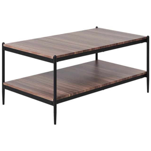 Beliani Industrial Coffee Table Avoca Dark Brown