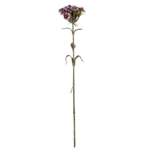 Hill Interiors Purple Dianthus Spray Artificial Flower - Plastic - L14 X W14 X H55cm - Purple