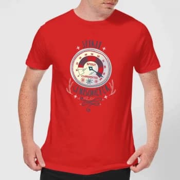 Elf Clausometer Mens Christmas T-Shirt - Red - L