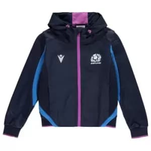 Macron Scotland Rugby Full Zip Hoodie Junior - Blue