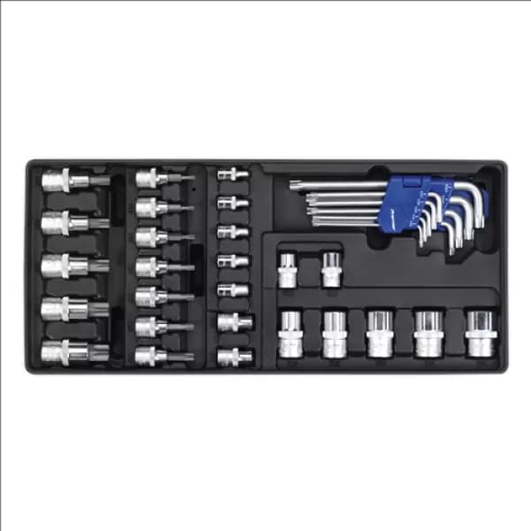 Sealey TBT08 Tool Tray with TRX-Star Key, Socket Bit & Socket Set 35pc