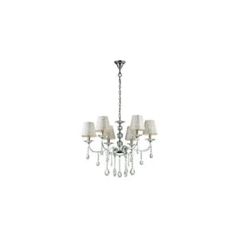 Ideal Lux Pantheon - 6 Light Multi Arm Chandelier Silver Finish, E14