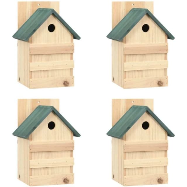 VIDAXL Bird Houses 4 pcs 23x19x33cm Firwood Vidaxl 8719883979359
