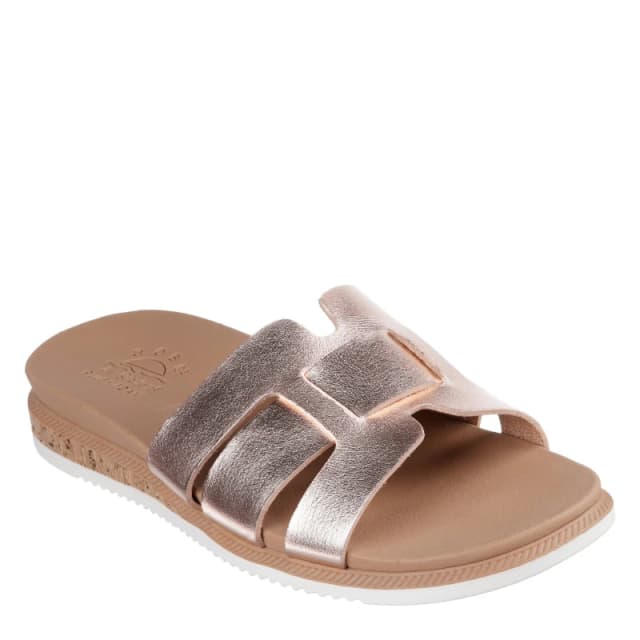 Skechers Desert Kiss Low Flat Sandals Womens Rose Gold female 5 (38)
