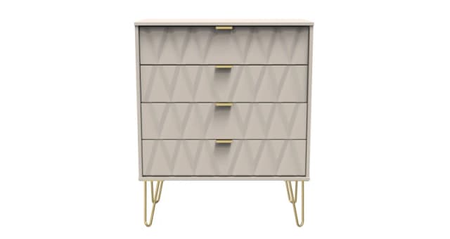 Welcome Furniture Shimmer 4 Drawer Chest - Beige