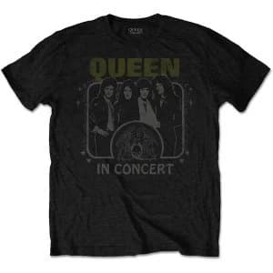 Queen - In Concert Unisex Large T-Shirt - Black