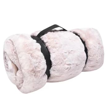 Biba Blush Faux Fur Throw - Blush