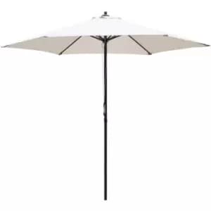 2.8m Patio Umbrella Parasol Outdoor Table Umbrella 6 Ribs Off-White - Outsunny
