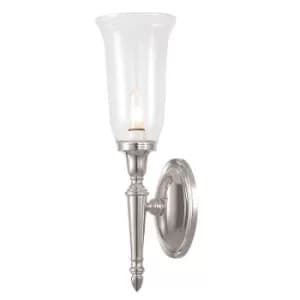 Dryden 1 Light Bathroom Wall Light Polished Nickel IP44, G9