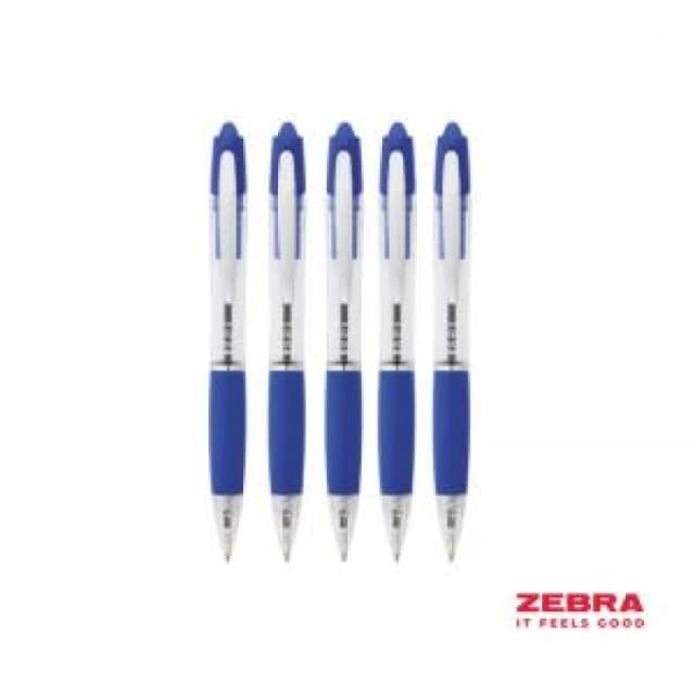 Zebra Z-Grip Max Retractable Ballpoint Pen 0.6mm Line Blue (12 Pack) 59362
