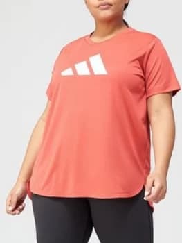 Adidas Plus Badge Of Sport Logo T-Shirt - Red