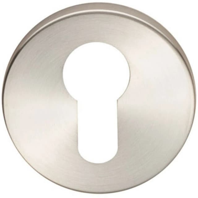 Loops 52mm Euro Profile Open Escutcheon 6mm Depth Concealed Fix Satin Steel Metallics unisex