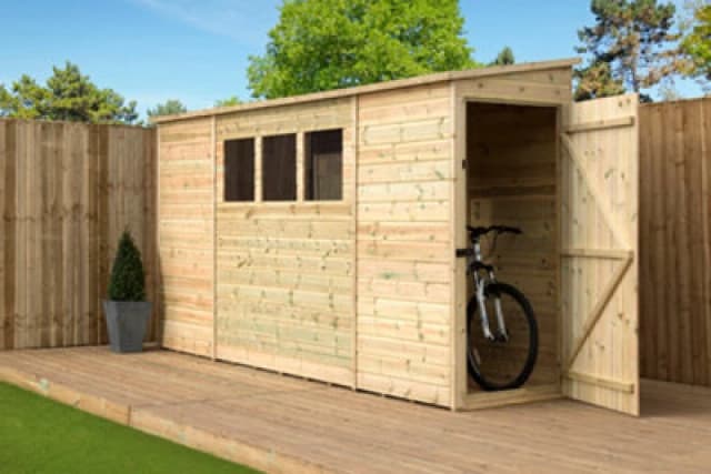 Empire Sheds Empire 2800 Pent 9X3 Pressure Treated Tongue And Groove Wooden Garden Shed Door Right Side Panel (9' X 3' / 9ft X 3ft) (9X3)
